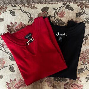GENTLY USED} Set of 2 Lane Bryant Dress Sweaters, Black & Red, Size 18/20